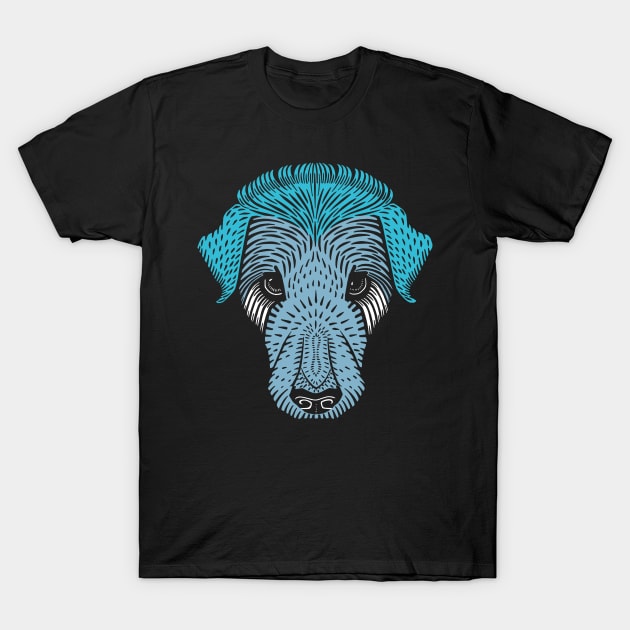 Vintage dog head-blue T-Shirt by Allbestshirts